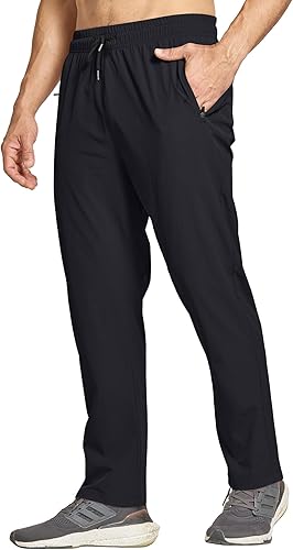 Miniatura 1 de Tansozer Men's Sweatpants Zipper Pockets Hiking Pants Lightweight Quick Dry for Athletic Jogging Workout Running Gym Travel