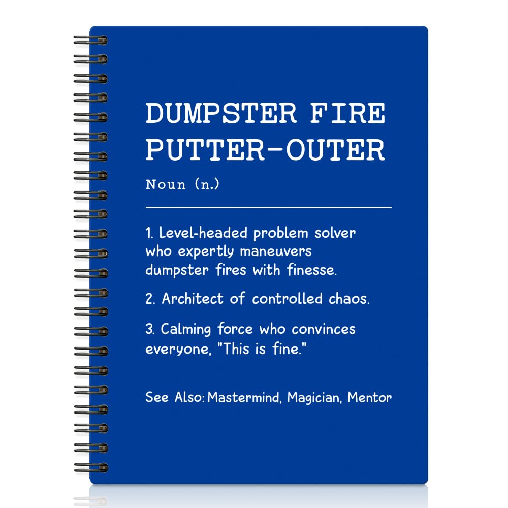 Dumpster Fire Putter carnet de notes bleu pour le bureau des cadres - 7