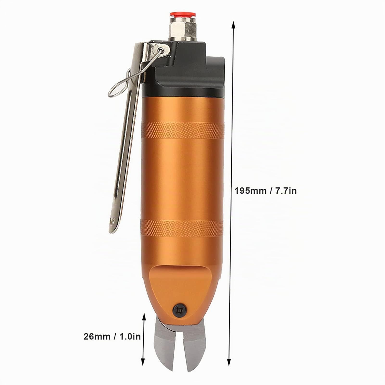 Pinza de Aire, Pinza Neumática de Aire, Alicates de Corte Neumático Tijeras Neumáticas para Cortar el Alambre de Latón de Acero Inoxidable de Hierro de Plástico (HS20-S5)