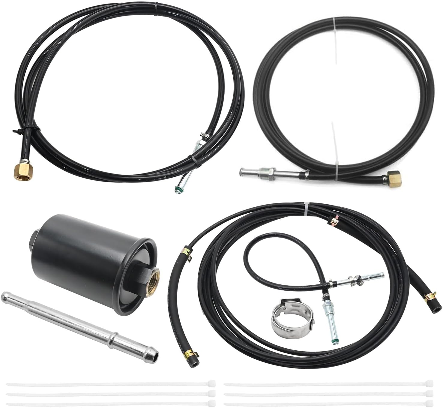 Fuel Line Kit Replacement For Chevrolet GMC Trunks 1988-1997 Gas Engine Supply Return & Vapor Nylon Fuel Line Repair Kit Replace# NFR0013