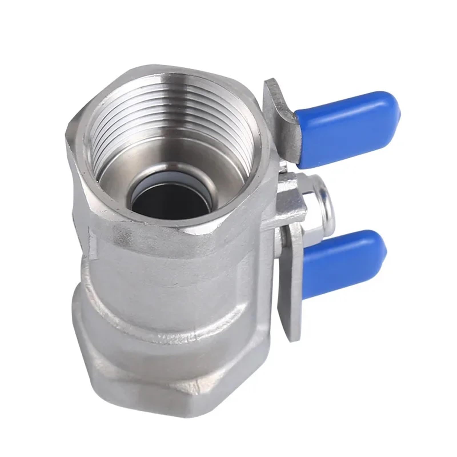 Valves Papillons Vannes à boisseau sphérique monobloc en acier inoxydable 304/316, filetage femelle 1/4'' - 1'', avec poignée papillon, DN8, 10, 15, 20, 25(3/4 in SS316)
