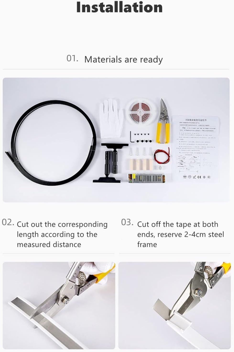 Moderna Corridoio Lampada da parete Lineare LED Skyline Camera da letto Luci di linea COB Applique da parete Interni Strisce Acciaio inox Lampada da Comodino Regolabile per Soggiorno Scale (4000K,5M)