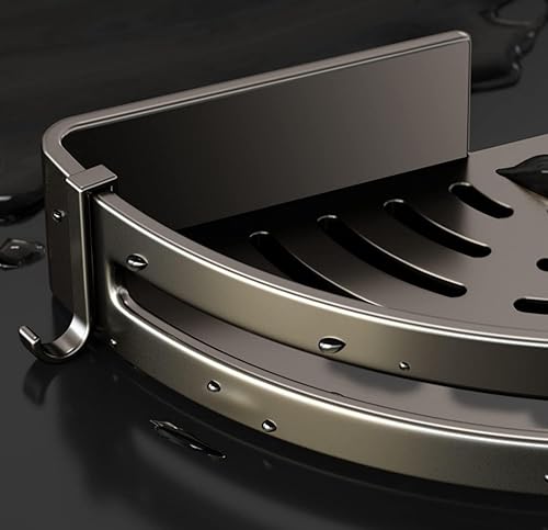 Miniatura 7 de Estante de ducha adhesivo para baño, estante de esquina montado en la pared, estante de aluminio, estante de ducha de alta capacidad, estantes de