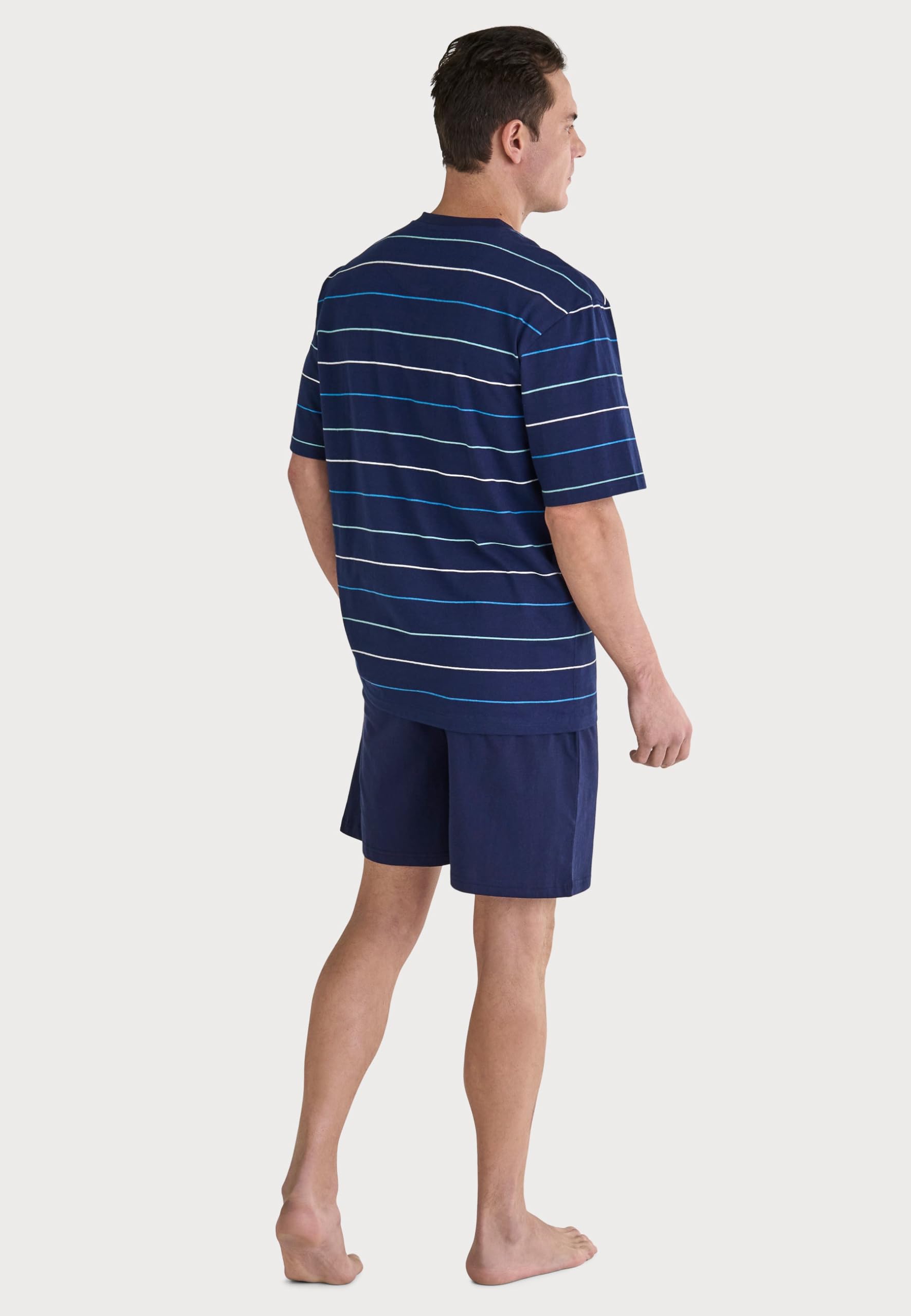 El Búho Nocturno Pijama Hombre Verano Manga Corta - Algodón 100% o Mezcla - Tela Chaqueta Abierto Botones Judo o Punto Fresquito - Ropa Dormir Corto Rayas Bolsillos