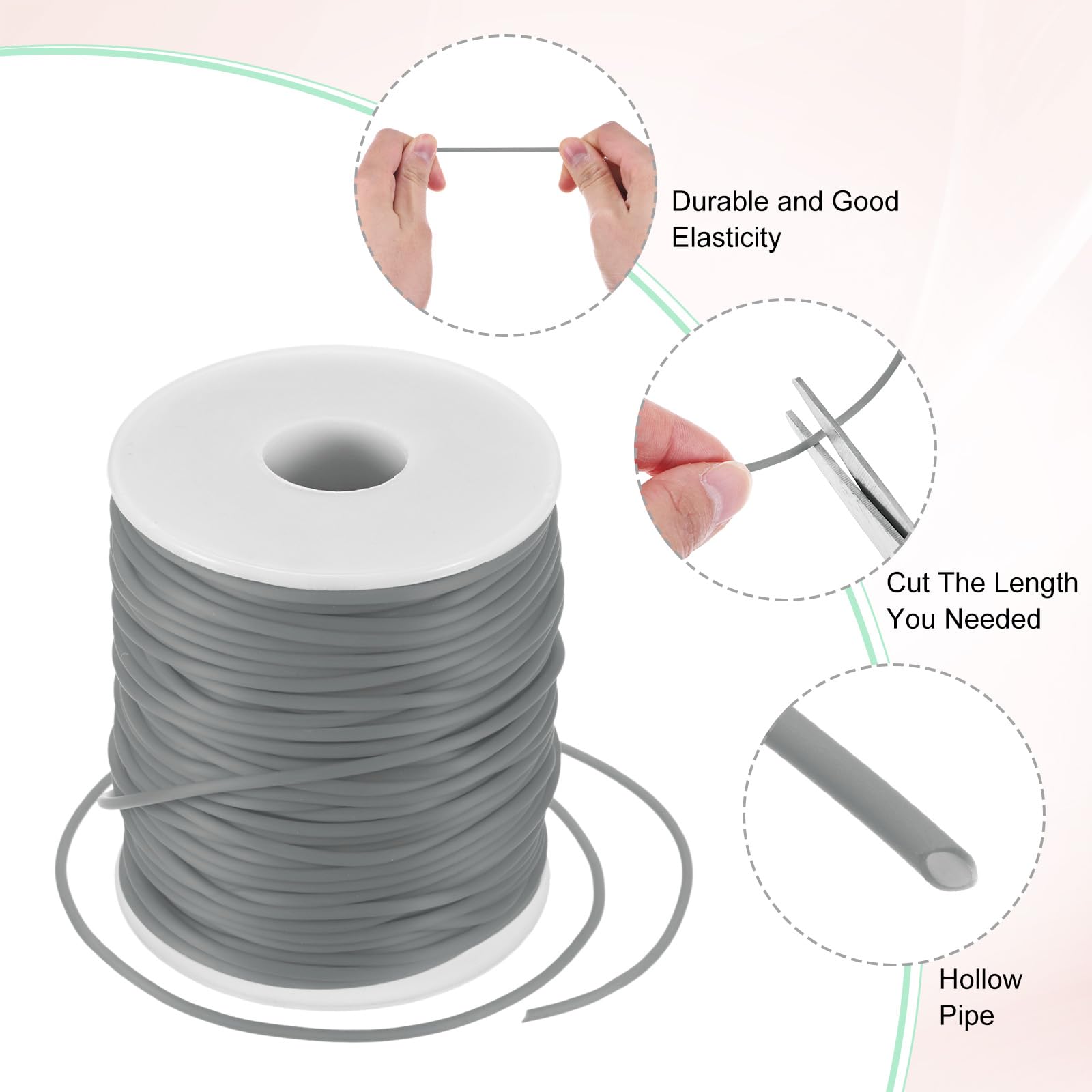 M METERXITY Hollow Pipe Tubing Rubber Cord - Image 2