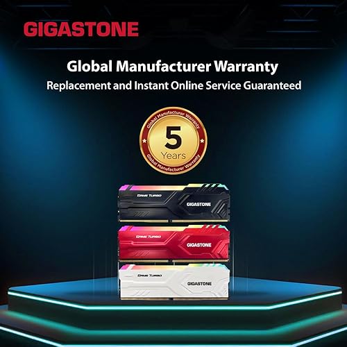 Miniatura 8 de RAM DDR5 RGB GIGASTONE Game Turbo 64GB Kit (2 x 32 GB) DDR5 5600 MHz PC5-44800 CL40-40-40-76 Intel XMP 3.0 AMD Expo 1.2V UDIMM 288 Pin Unbuffered