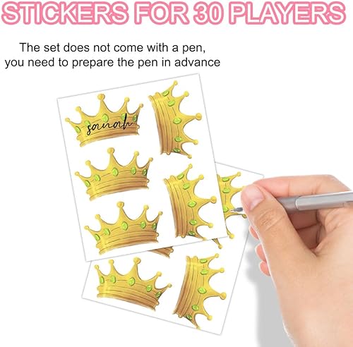 Miniatura 4 de BirDerr Juegos de fiesta de princesas Pin The Crown on the Princess, juegos de fiesta de cumpleaños de princesa, decoraciones de fiesta de