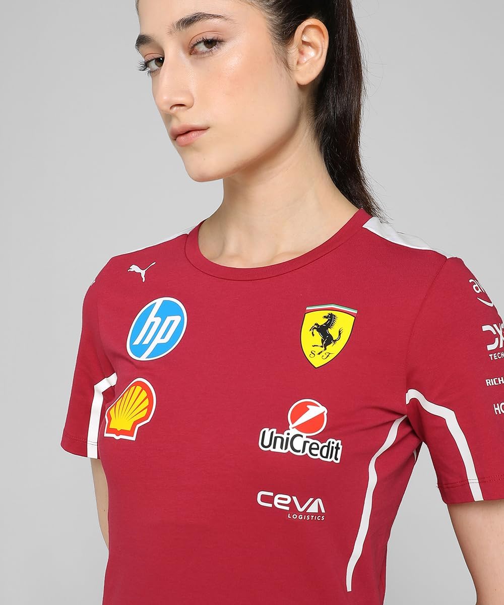 PUMA Scuderia Ferrari F1 2025 Women's Team Tshirt - Red - Image 3