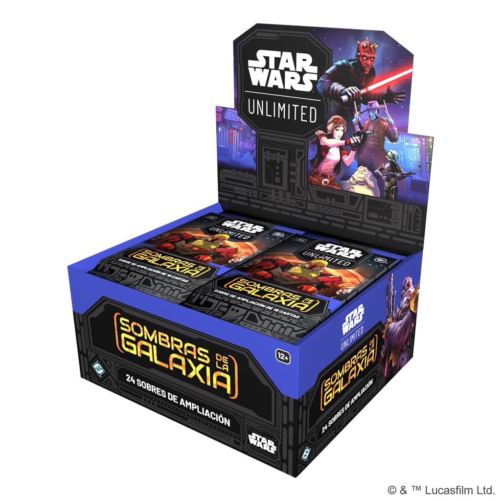 Fantasy Flight Games | Star Wars Unlimited: Sombras de la Galaxia Caja de 24 Sobres | Juego de Cartas Coleccionables | A Partir de 12 Años | para 2 Jugadores | 30 Min por Partida | Español