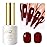 Imtiti Dark Maroon Red Gel Polish, 0.5 Fl Oz - DIY Nail Art Starter Kit for Women & Girls - Soak Off LED & UV Nail Gel Polish