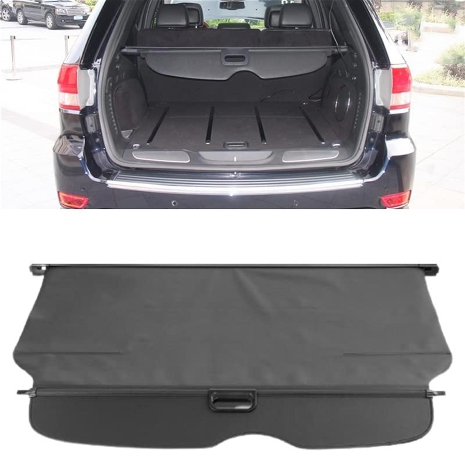 , for Jeep, for Grand Cherokee 2011-2016 Cubierta retráctil for Maletero de Coche Partición de Carga Refugio Cortina Bastidores Traseros Interior Cubierta de Carga del Tronco Trasero
