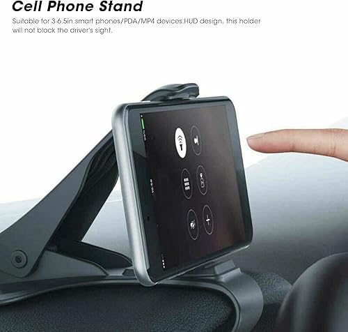 Miniatura 6 de Majatou Soporte de teléfono para salpicadero, soporte de teléfono para automóvil, antideslizante, clip universal para 3-6.5 pulgadas MP4 PDA