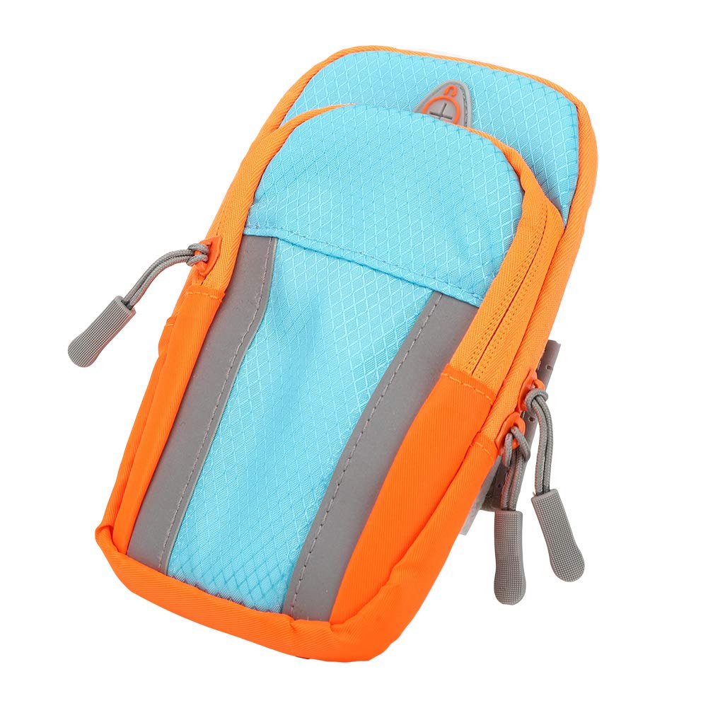 Sports Arm Bag, Oxford Fabric Tightness Adjustable Large Capacity Arm Bag Bright Color with Earphone Hole for Sports Enthusiast for Mountaineering Hiking(Sports arm Bag)