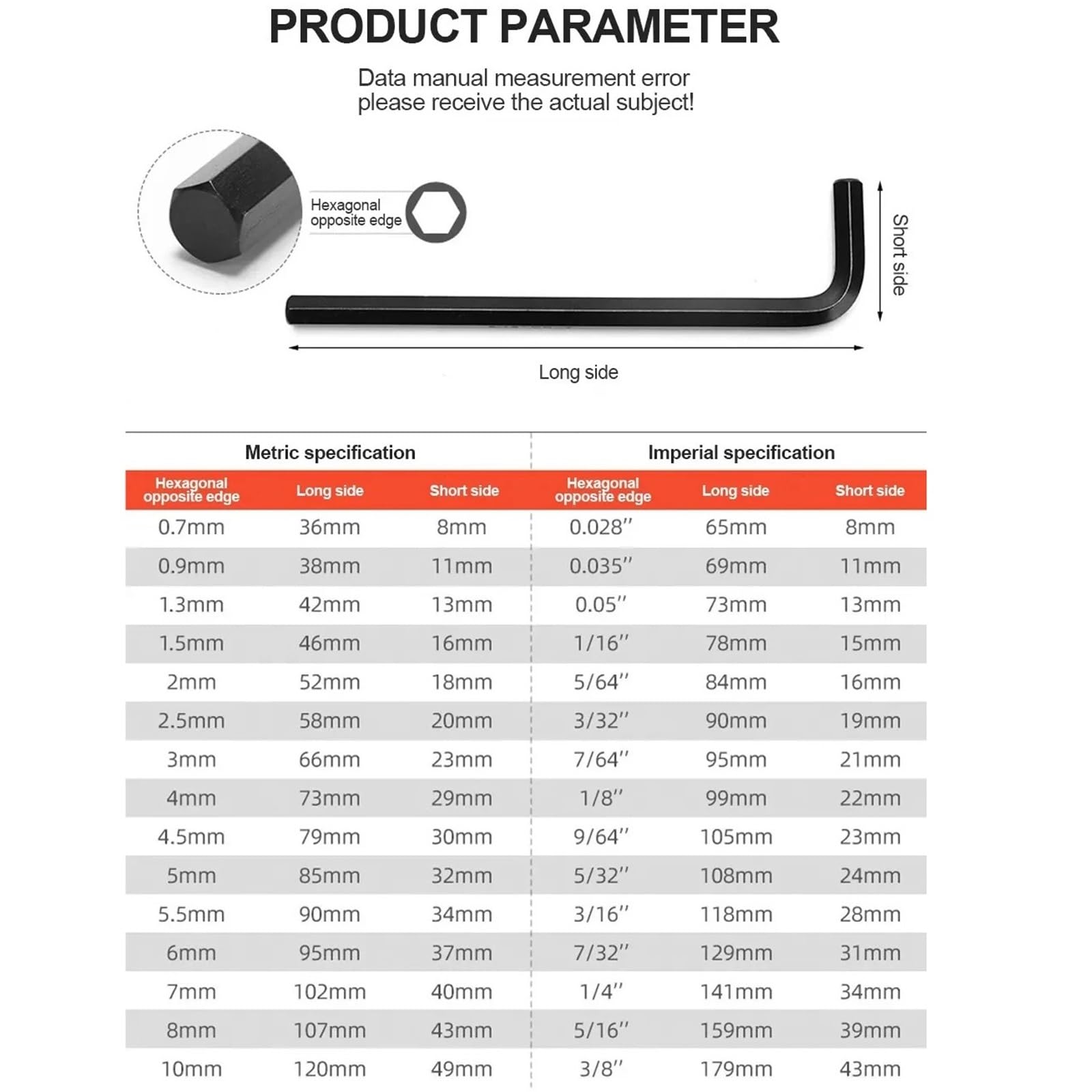 1Ste 30-tlg. Inbusschlüssel-Satz, Langer Sechskant-Inbusschlüssel, 0,028"- 3/8" Zoll Und 0,7mm-10mm Metrische Größe, Chrom-Vanadium-Stahl-Schraubenschlüssel(Red)