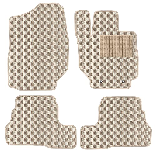 Aviles スズキ 新型 ジムニー ジムニーシエラ JB64W JB74W フロアマット【16色から選択】(AT車,08:SMALLチェック × ベージュ)