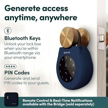 igloohome Keybox 3E Smart Lock Box Large Key Safe w/Airbnb Sync (iOS/Android) Remotely Generate Bluetooth-Keys & Pin Codes Without Internet