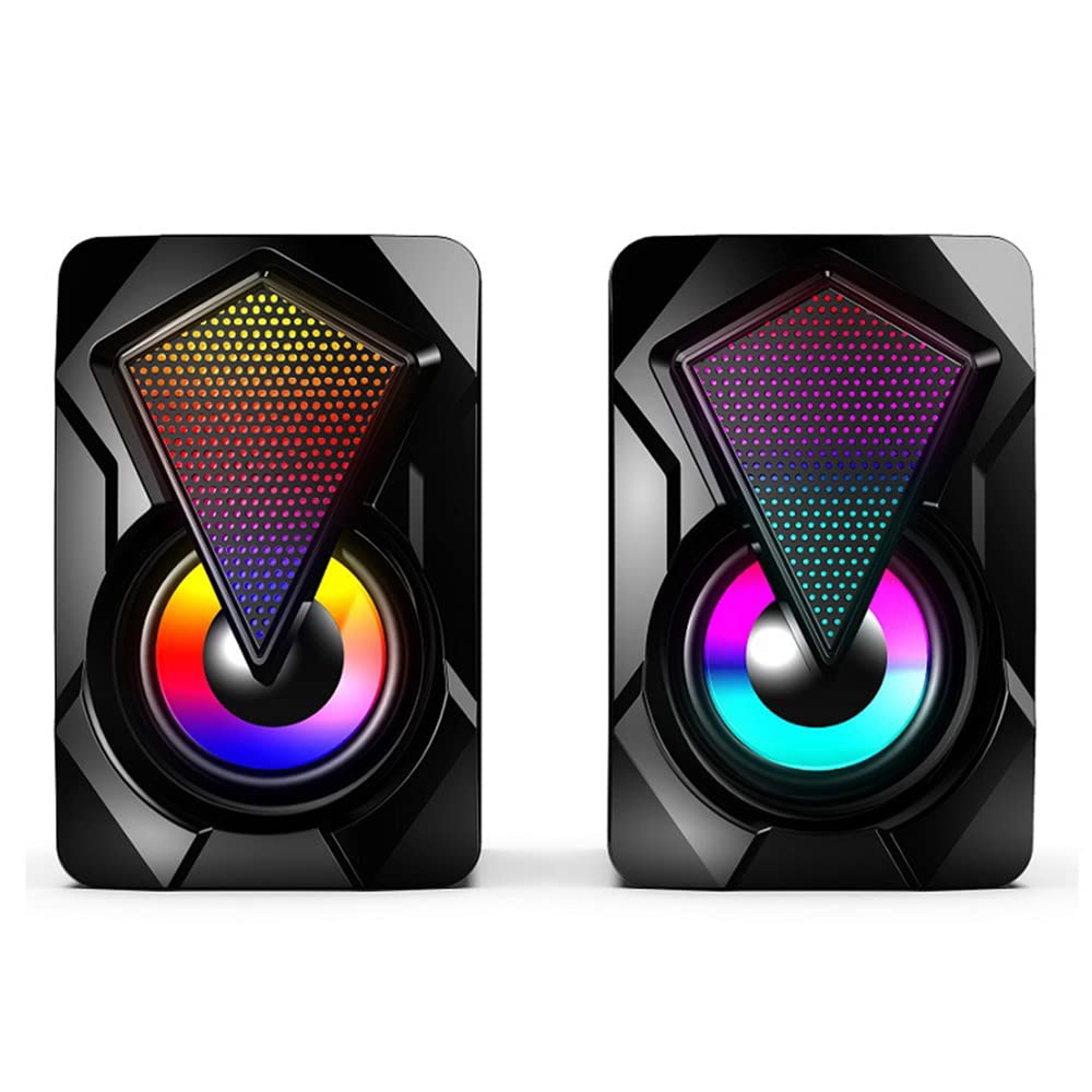 Ordenador 0.138 in Altavoces Led/Control de volumen alimentado por USB para portátil 3