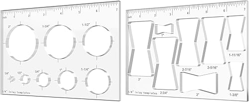 Plantilla de plantilla de enrutador, plantillas de enrutador para carpintería, plantilla de pajarita de mariposa circular de acrílico para