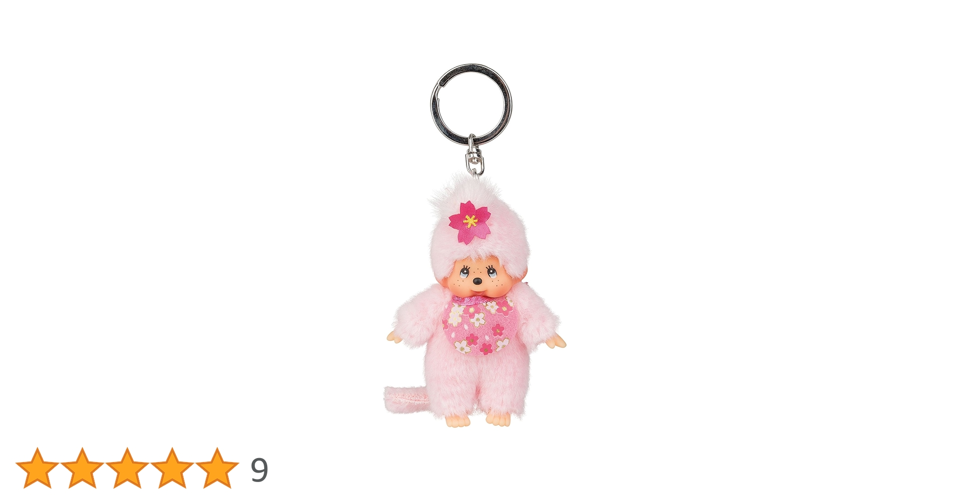 Sekiguchi 242467-Original Monchhichi Cherry Girl, Pink Plush