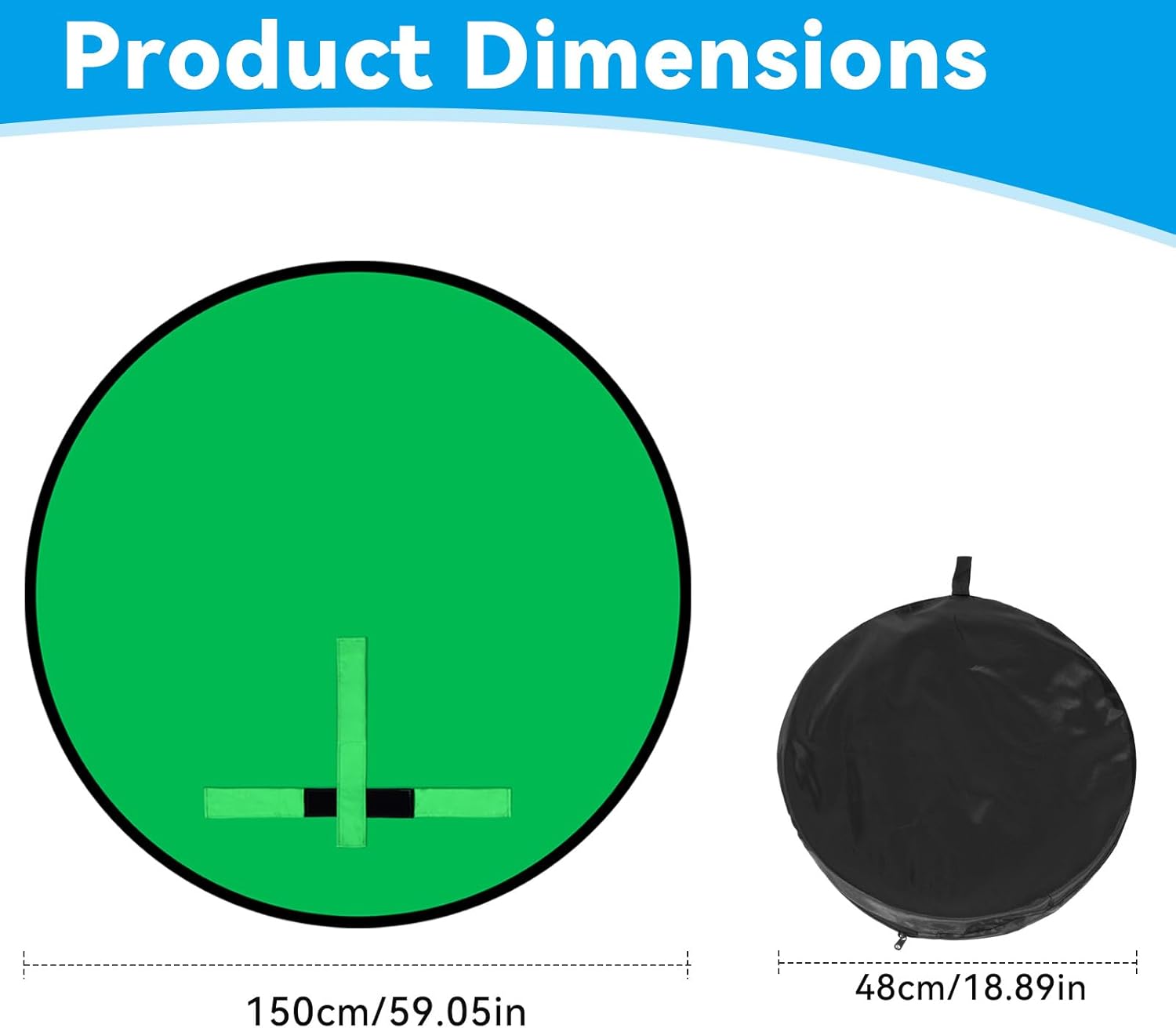 Portable Green Screen Chair with Stand 57 inch Double Sided Chroma Key Backdrop for Zoom/Streaming, Foldable Green Background for Photography, Video Chats, Gaming & Meetings