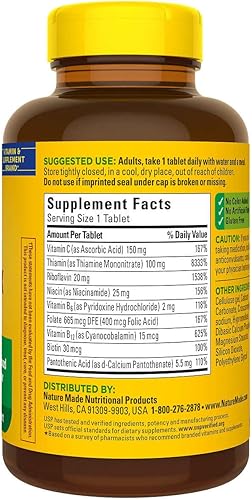 Miniatura 2 de Nature Made Super B-Complex - Paquete de 460 tabletas con píldora larga glaciar, pequeño y lindo contenedor de píldoras para medicamentos,