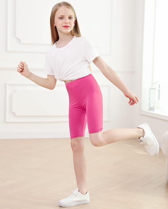 Pantaloncini Cotone Per Bambina - Pacco Da 6, Leggings Corti Estivi, Vita Alta - Foto 4