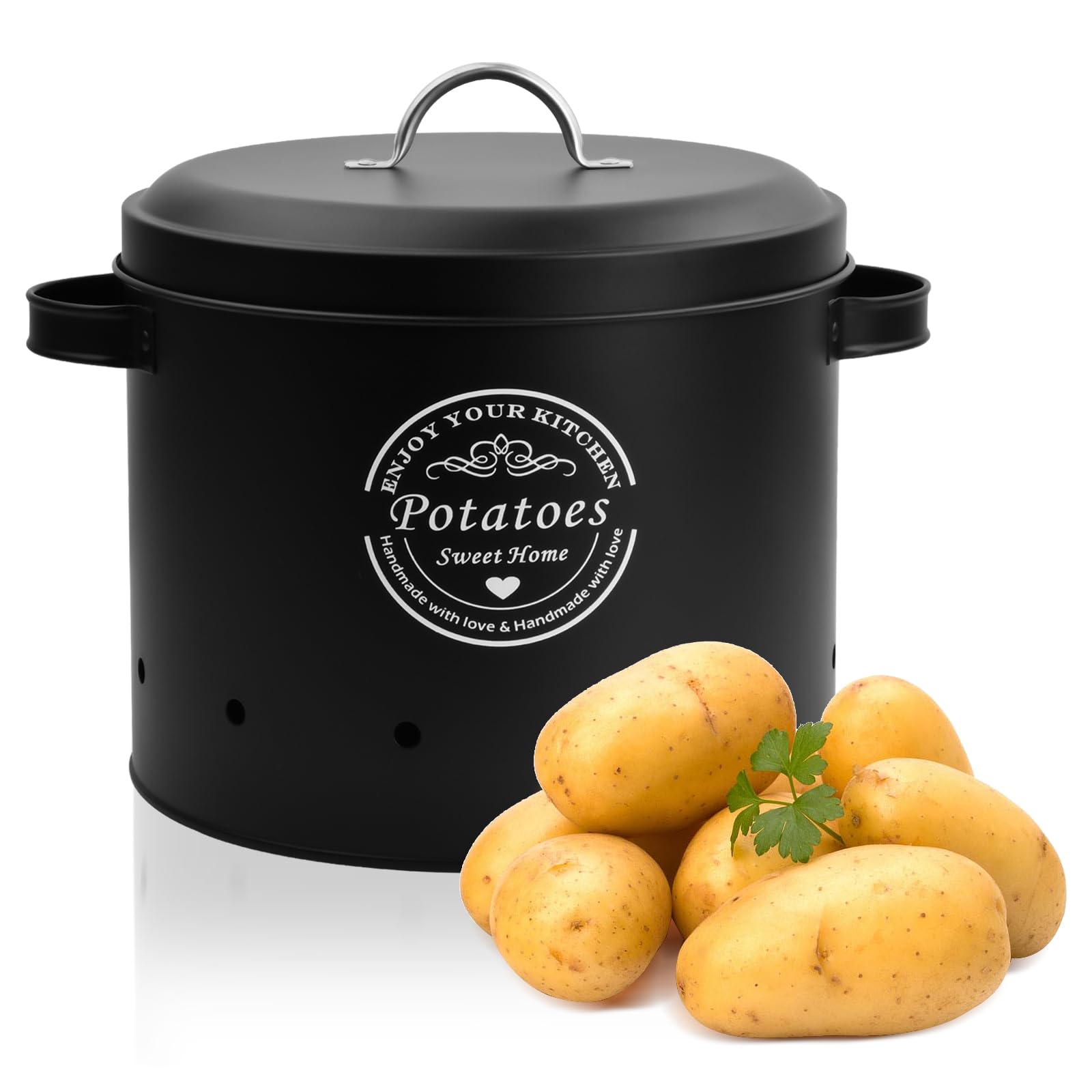 SET CONSERVAZIONE PATATE-CIPOLLE con Coperchio-FE EUR 26,84 - IT