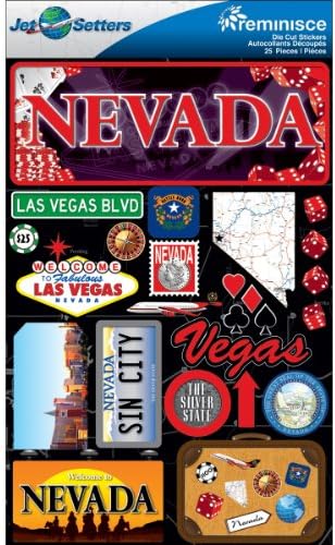 Reminisce Jet Setters 3.0 State Dimensional Stickers - Utah, 3D-Aufkleber Für Scrapbooking & Basteln