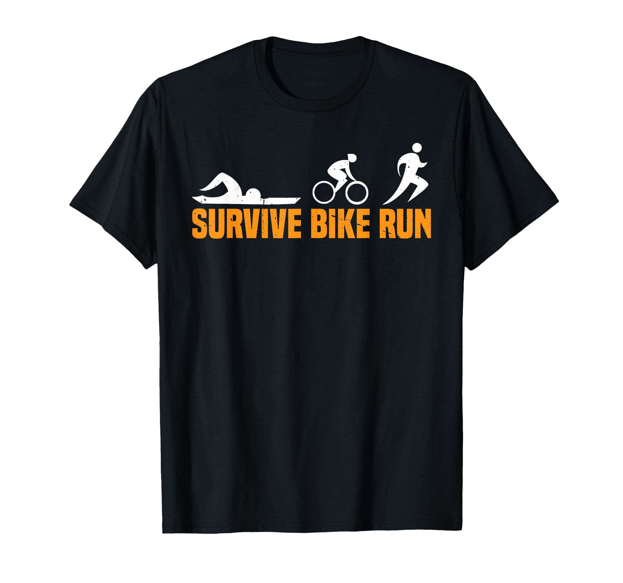 Survive Bike Run Triathlon Triathlete Routine T-Shirt Tee For Endurance Athletes