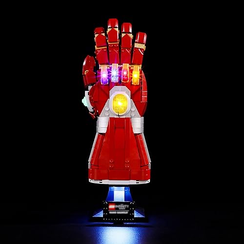 Vista 2 de LIGHTAILING Luz para Lego-76223 Nano Guantelete – Kit de iluminación LED compatible con el modelo de bloques de construcción Lego – NO incluido