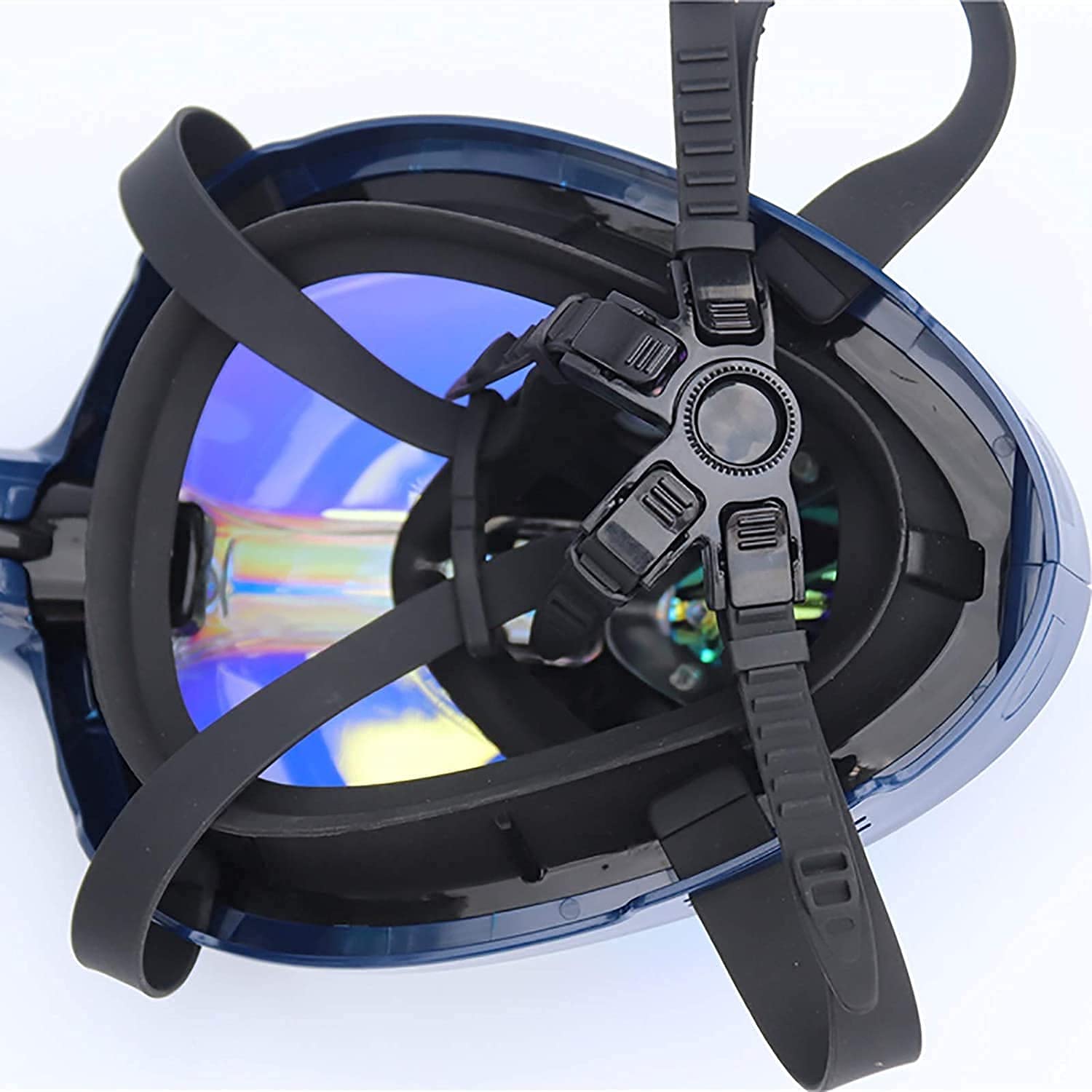Maschere da Immersione, Maschere da Snorkeling, Maschere subacquee antiappannamento, Maschera Integrale da Immersione, Set da Snorkeling con Anello Antiscivolo, boccaglio (Nero S)