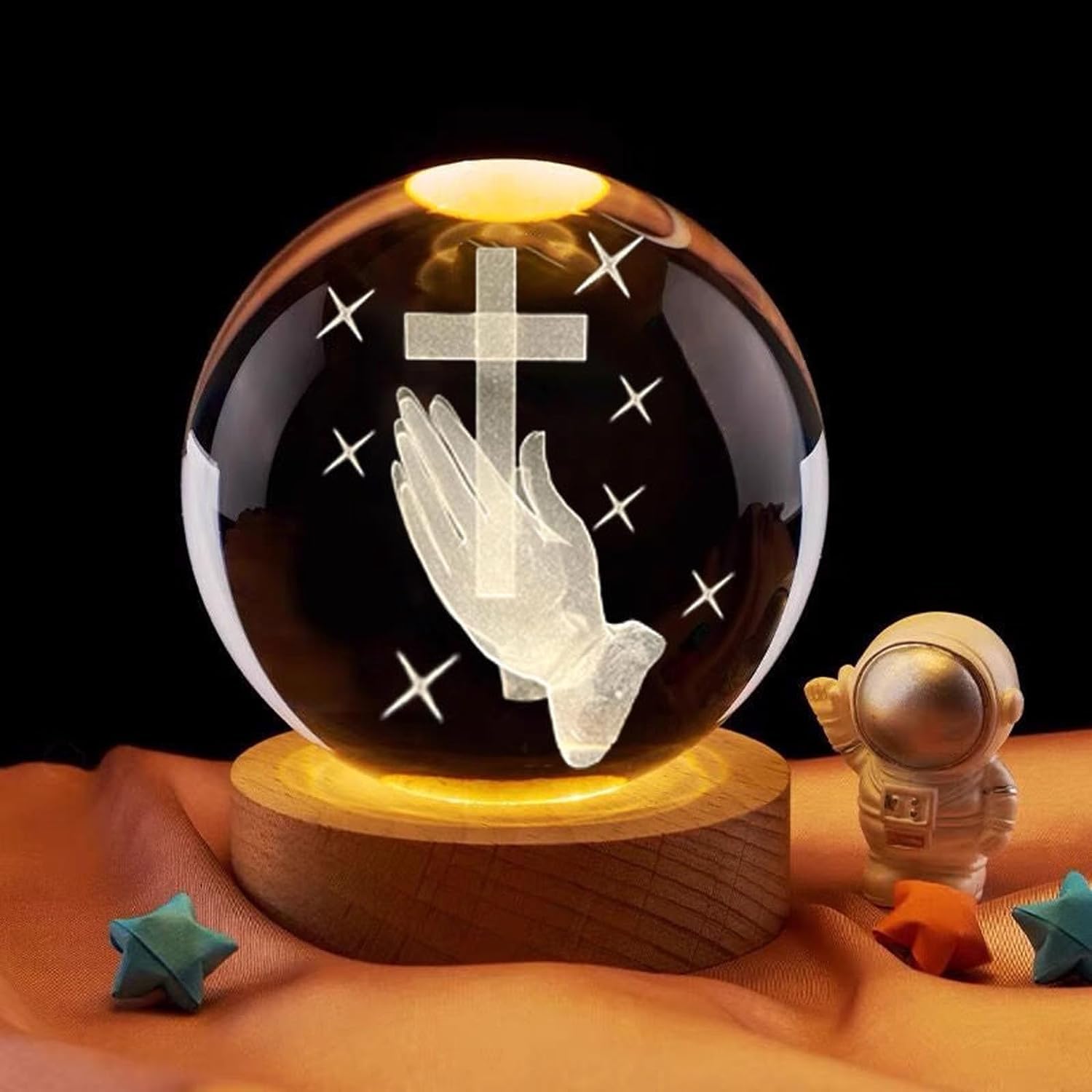 3D croce di cristallo gesus statuetta sfera di cristallo luce notturna incisa al Laser crocifisso pasqua decorazione cristiana cattolica| Alibaba. com