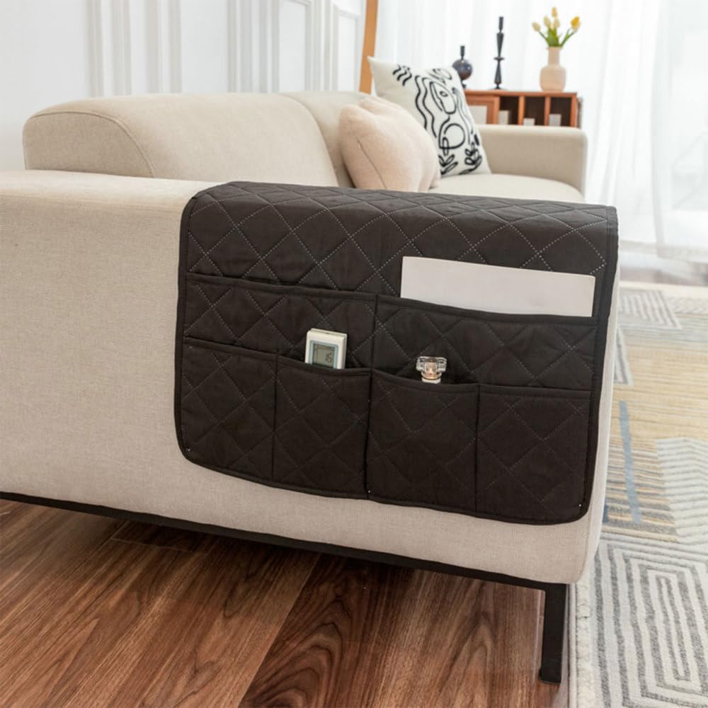 MiOYOOW Sessel Caddy, Sofa Armlehnen Organizer mit Großer Kapazität, 50 X 90cm, Hängeaufbewahrungshalter für Sofa-Armlehnen für Fernbedienung, Zeitschriften, Bücher, Brillen