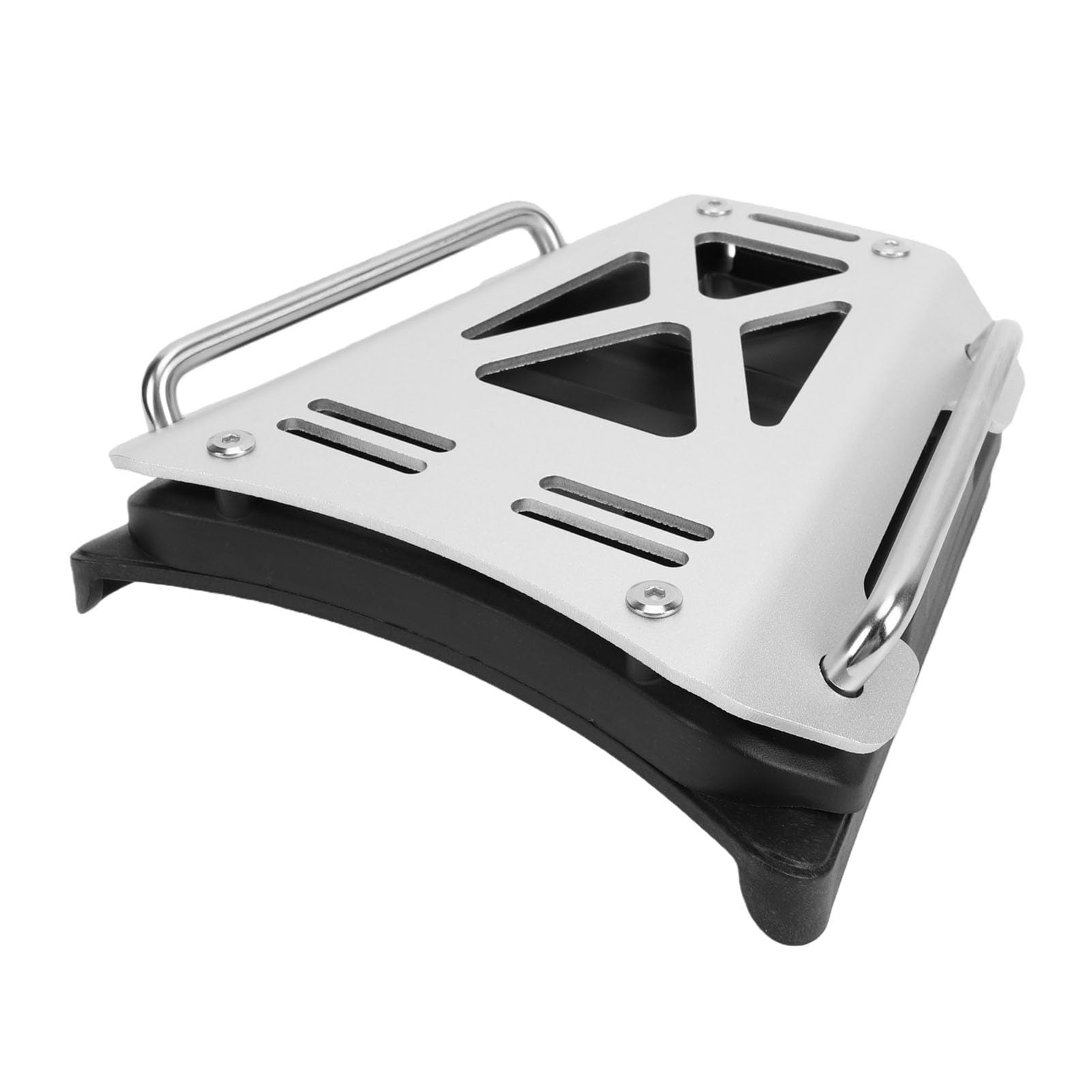 Bagażnik Motocyklowy Srebrny Tylny Bagażnik ze Stopu Aluminium do