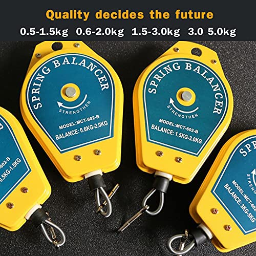 YUMILI Spring Balancer Retractable Screwdriver Holder Hanging Wrench Steel Wire Rope Measuring Tool 0.5-5KG(1 pc)(53 * 53 * 229cm) - Image 4