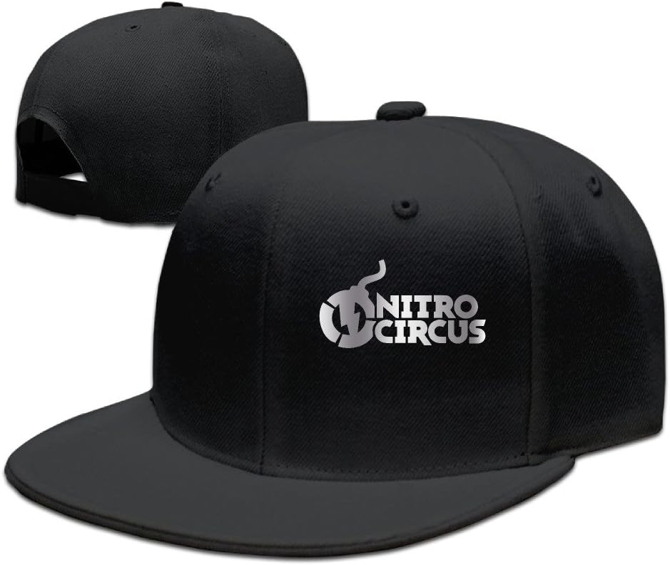 Nitro Circus Platinum Logo Baseball Snapback Hat Black
