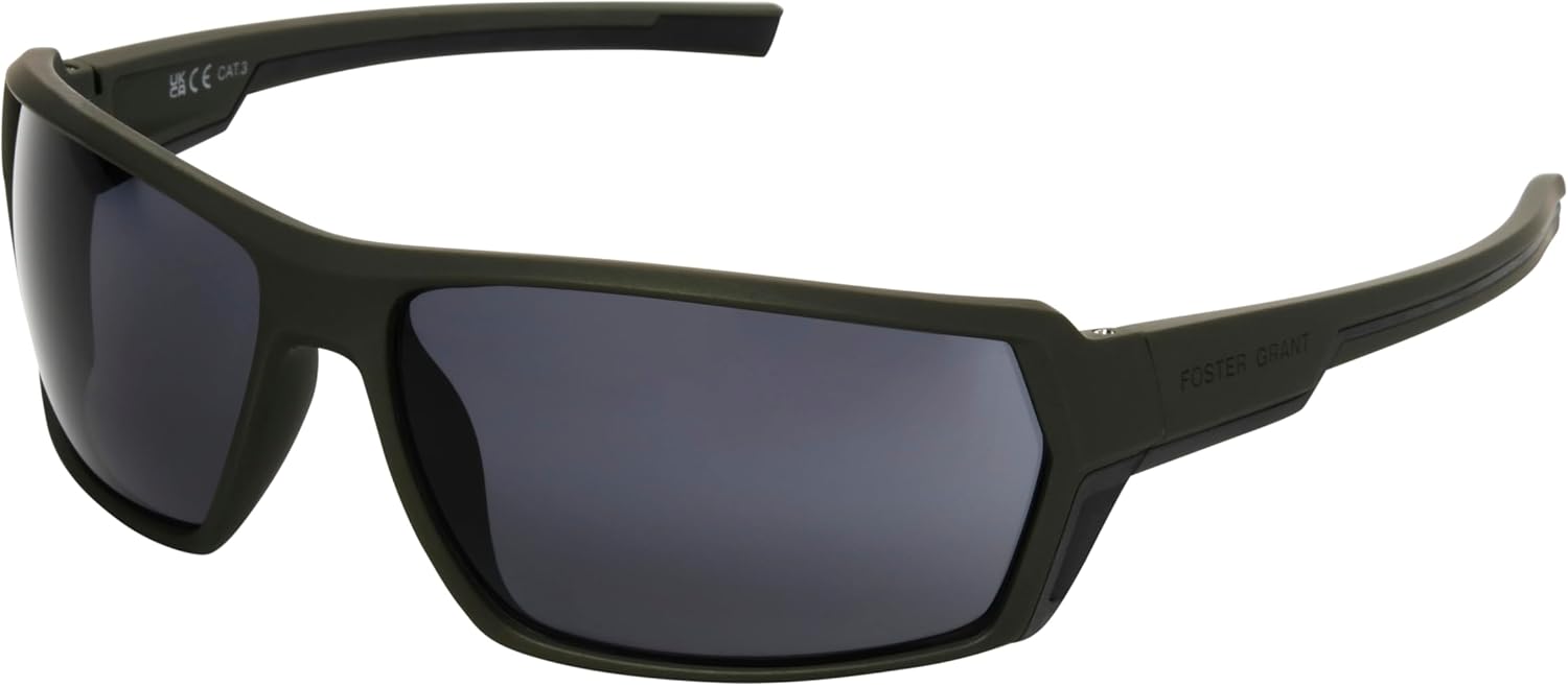 Foster Grant mens All Terrain Roman Wrap Sunglasses