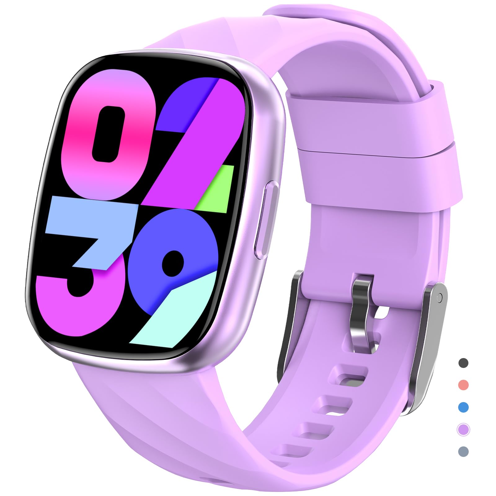 Smart Watch for Kids, Kids Fitness Tracker Watch for Boys Girls Ages 5-15, Activity Tracker, Heart Rate Sleep Monitor, IP67 Waterproof, Pedometer, Sport Modes, Puzzle Game (Purple)