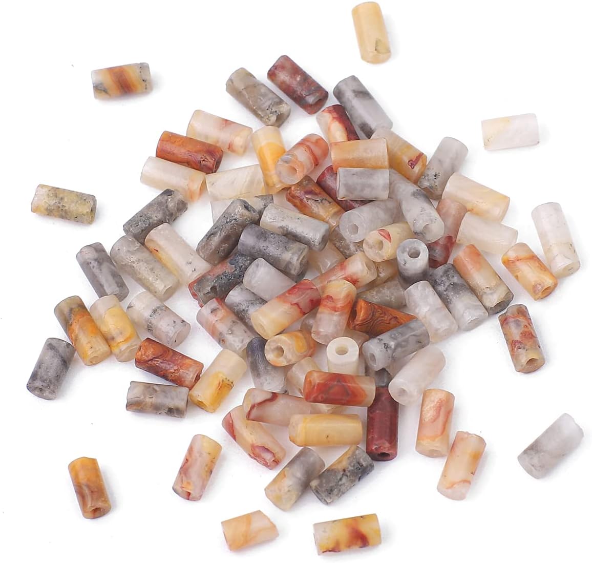 Natural Crazy Agate Tube Beads Cylinder 2x4mm 38cm/Strand Stone Beads for Jewelry Making - Image 4
