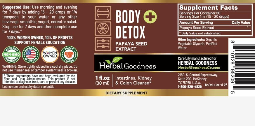 Miniatura 4 de Body Detox 1oz Escoba de colon, salud intestinal, suplemento de desintoxicación pulmonar Super limpiador de colon, limpieza corporal completa para