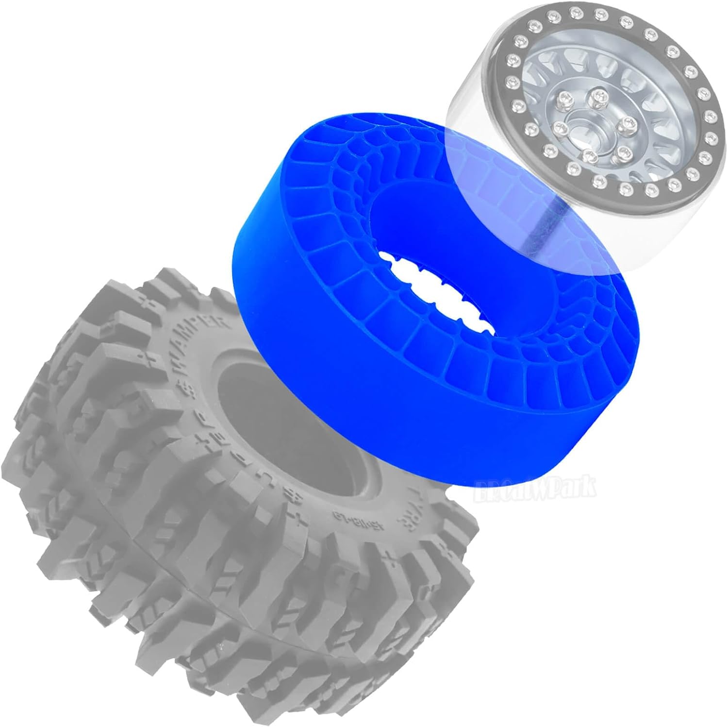 RC 1.9In Wheel Tires Waterproof Silicone Tire for 1/10 RC Crawler Car SCX10 Capra RXB10 TF2 Gen7 Gen8 TRX4,Navy Blue