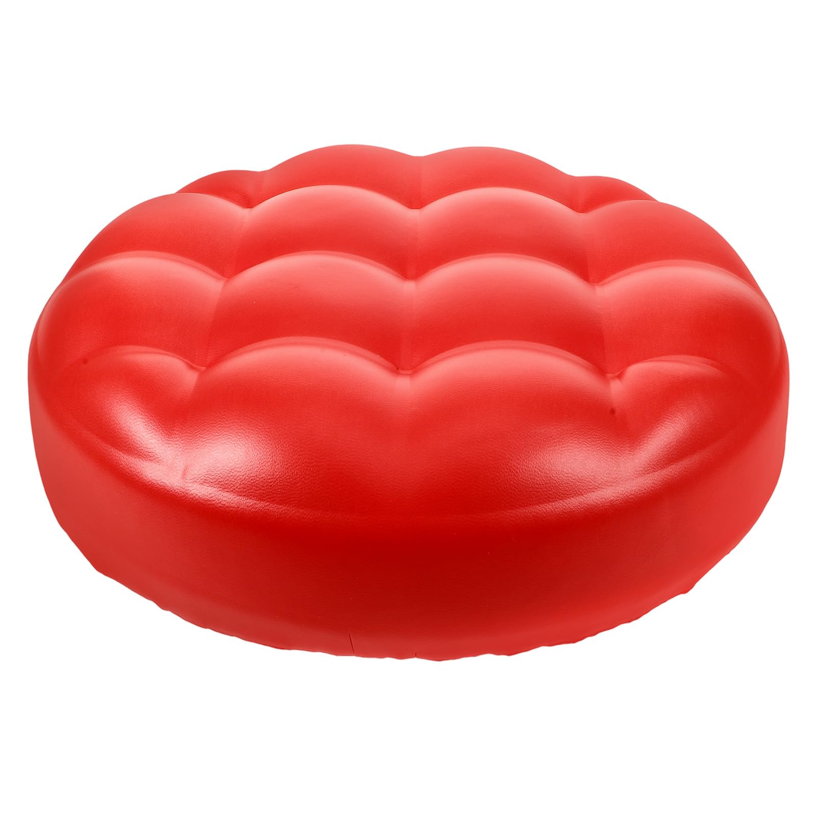 Coussin d'assise rond rouge pour soulager les tabourets de bar rigides