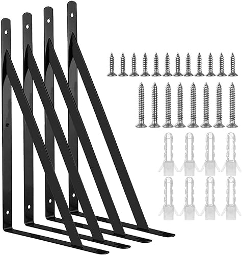 Acrux7 - Soportes de estante para trípode, soportes de estante de triángulo, ángulo de 90 grados para montaje en pared