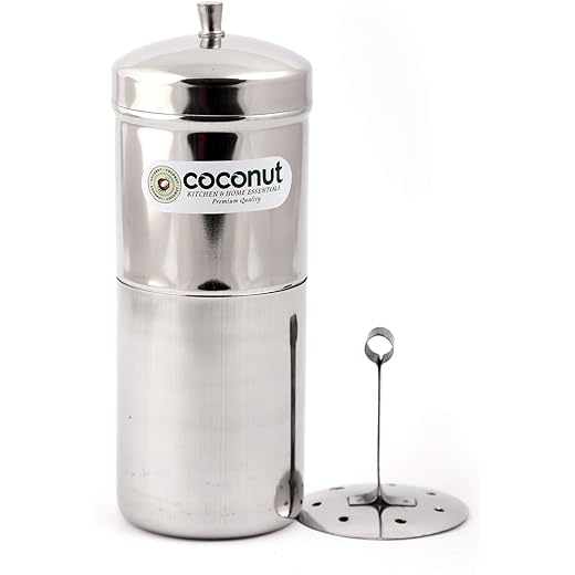 KCL Coconut Stainless Steel Coffee Filter 300 ml 4 Cups Inst