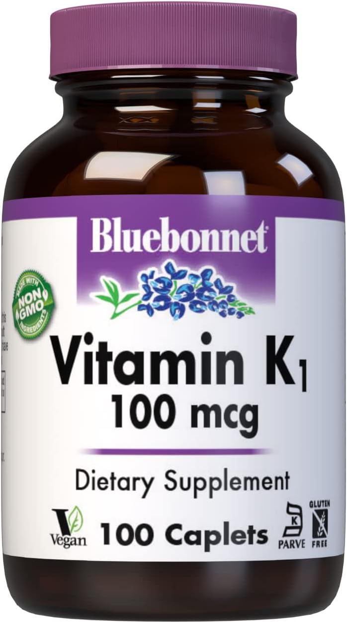 BlueBonnet Vitamin K1 Caplets, 100 Count