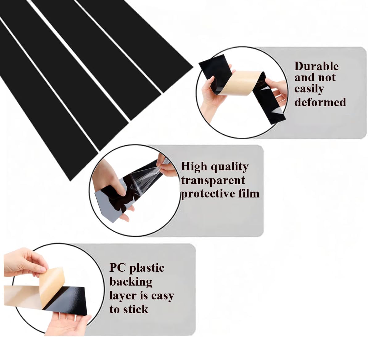 Window Pillar Post Trim for Jeep Cherokee 2014-2023, 6PCS Bright Black ABS A/B/C Pillar Covers, Exterior Style Upgrade