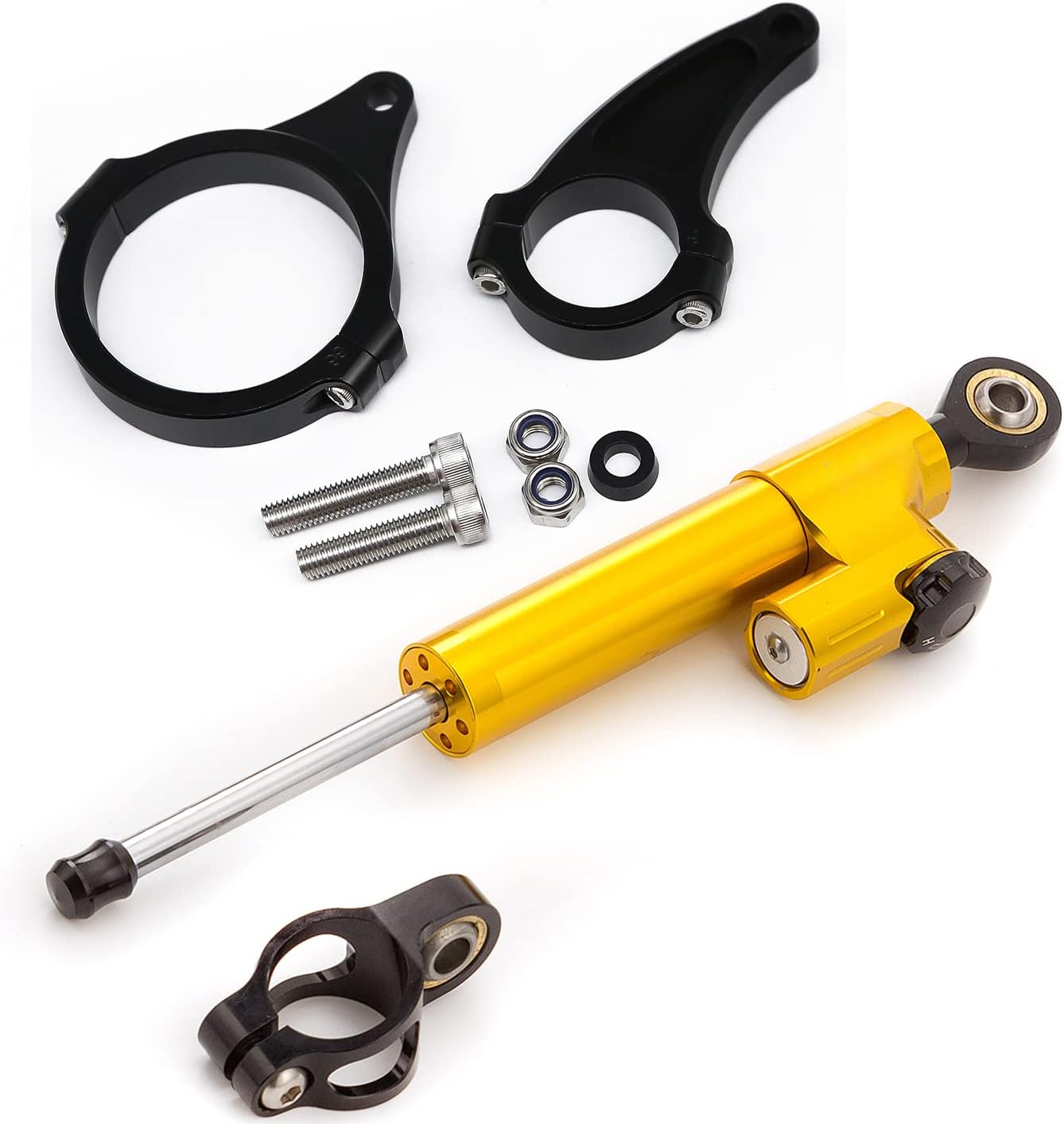 Fit For Kaabo Wolf King/GT/GT PRO 11 inch Electric Skateboard Parts Wolf King GT Scooter CNC Steering Damper Stabilizer Buffer Control Bar with Mounting Bracket Support Kit