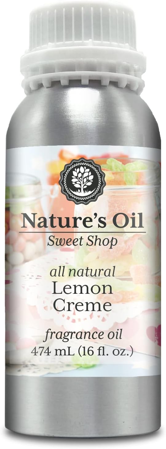 Nature’s Oil Lemon Creme Fragrance Oil, 16 oz - Premium Scented Oil for Candles, Soap Making, Diffusers & DIY Crafts