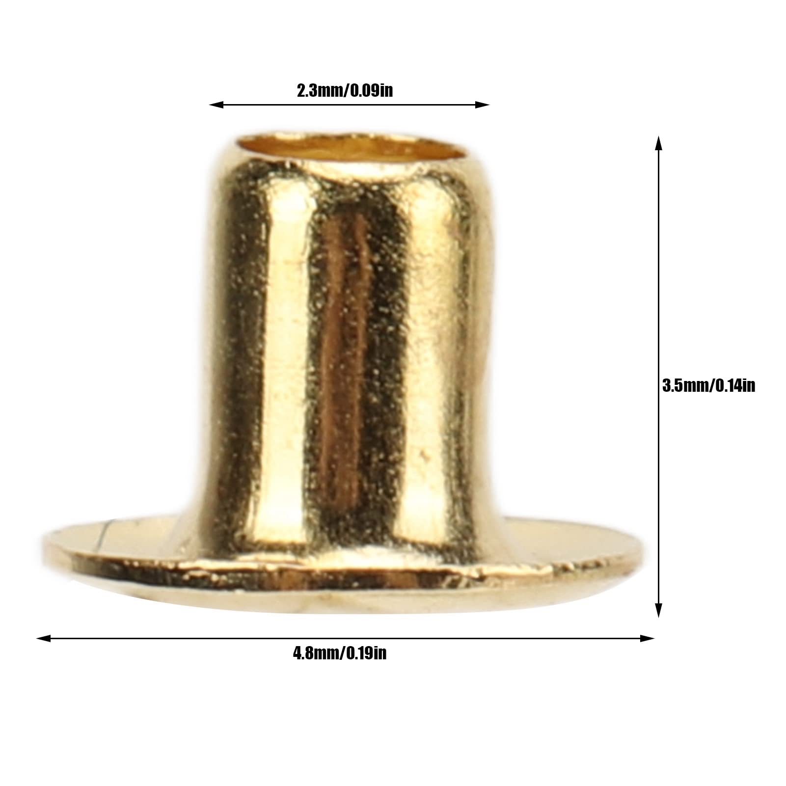 500 Stück Leder Nieten - Goldene Hohlnieten Für DIY Projekte