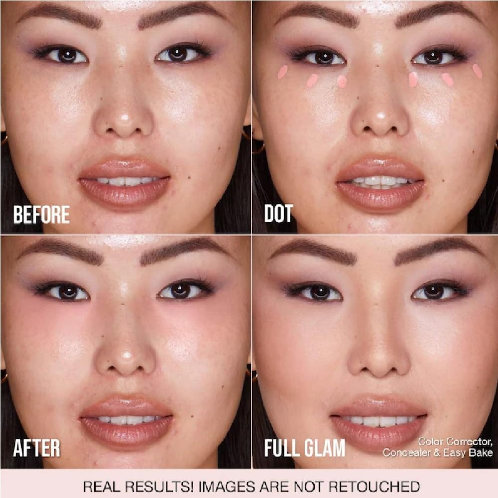 H.U.D.A BEAUTY #FAUXFILTER Under Eye Color Corrector 0.3 oz / 9 mL (Cherry Blossom, 0.3 oz / 9 ml) + Bonus Acne Patch (36 Pieces)